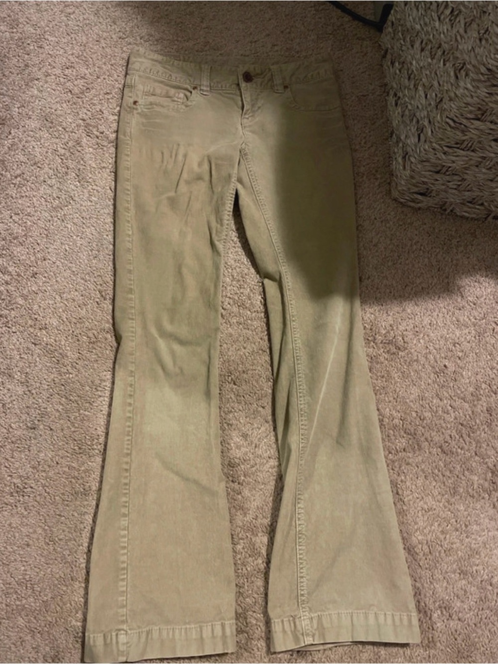 American Eagle khaki corduroy Flare Pants